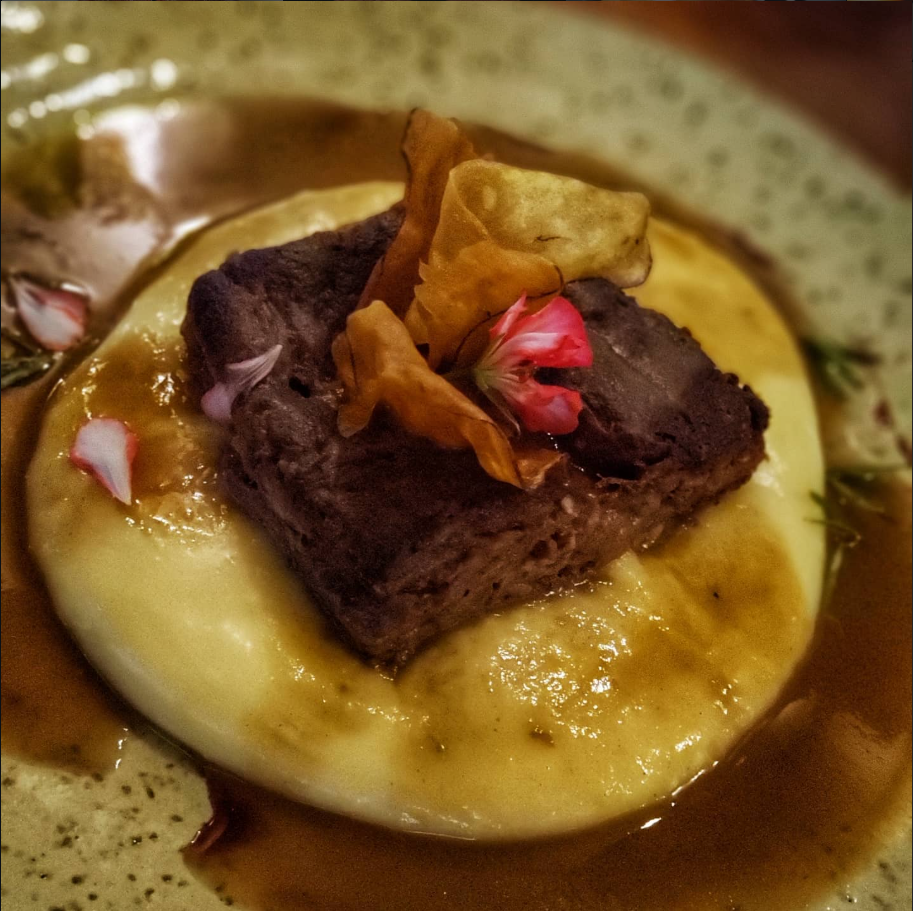 Prato finalizado de alta gastronomia